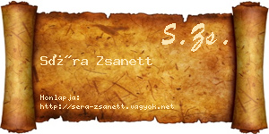 Séra Zsanett névjegykártya