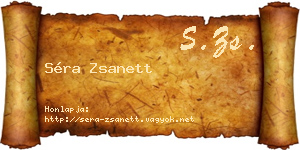 Séra Zsanett névjegykártya