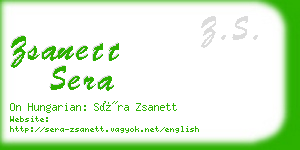 zsanett sera business card